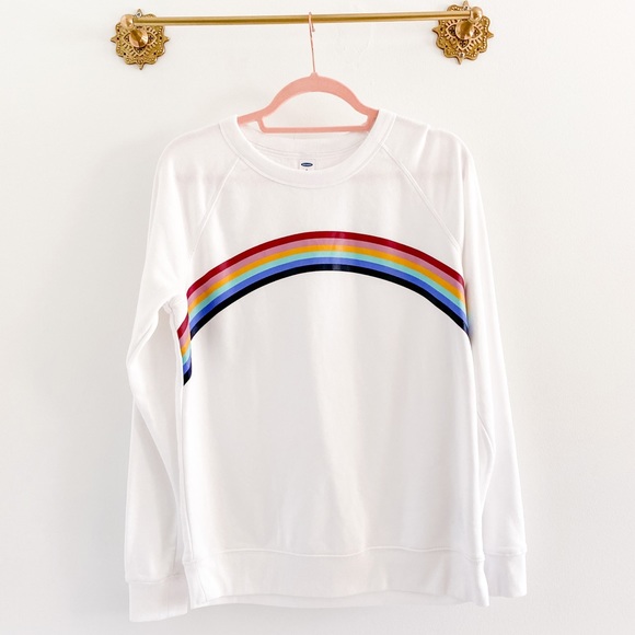Old Navy Tops - Old Navy Rainbow Graphic Pullover Sweatshirt